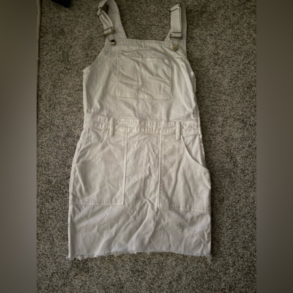 Frame Denim White Mini denim Dress size large - Picture 4 of 8